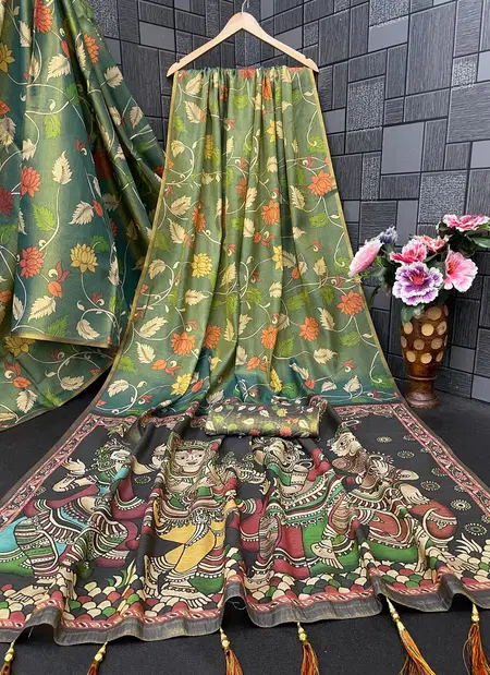 KT 2079 Handloom Digital Printed Saree Wholesale Clothing Distributors In India
